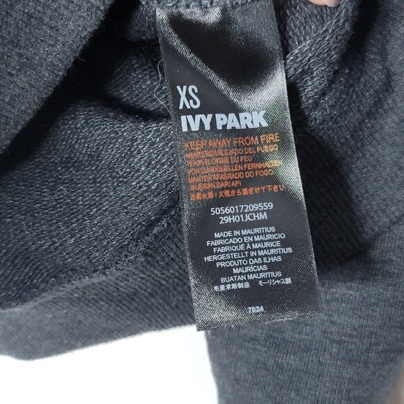 Ivy Park Dark Gray Logo Spell Out Pullover Hoodie Hooded Sweater Men's XS - Picture 5 of 6